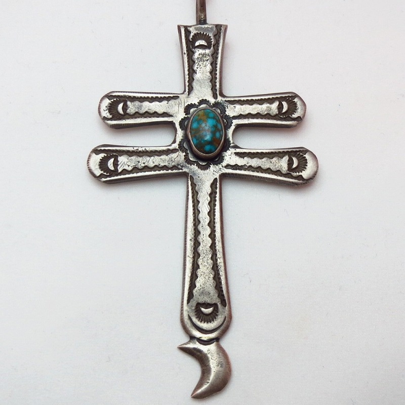 Vintage stamped Dragonfly Cross Necklace  c.1940