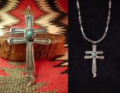 Vintage stamped Dragonfly Cross Necklace  c.1940