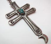 Vintage stamped Dragonfly Cross Necklace  c.1940