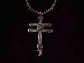 Vintage stamped Dragonfly Cross Necklace  c.1940