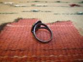 Antique Stamped Small Concho Silver Ring w/TQ  c.1940