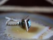 【Frank Patania】Sq. Gem No.8 Turquoise Tie Tack Pin  c.1950～