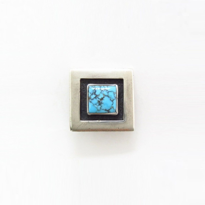 【Frank Patania】Sq. Gem No.8 Turquoise Tie Tack Pin  c.1950～