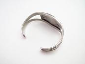 Vtg Navajo Repoused & Stamped Cuff w/Gem Turquoise  c.1945～