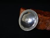 【NAVAJO GUILD】Vintage Stamped Slv Round Concho Pin c.1950