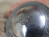 【NAVAJO GUILD】Vintage Stamped Slv Round Concho Pin c.1950