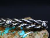 Atq Navajo Double Twisted Wire Cuff w/Silver Drops  c.1940～
