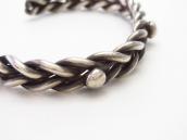 Atq Navajo Double Twisted Wire Cuff w/Silver Drops  c.1940～