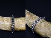 Atq Navajo Double Twisted Wire Cuff w/Silver Drops  c.1940～