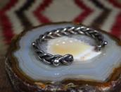 Atq Navajo Double Twisted Wire Cuff w/Silver Drops  c.1940～