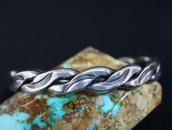 Atq Navajo Stamped Flat Twistedwire Cuff Bracelet  c.1935～
