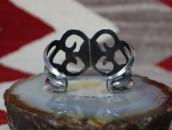 Vtg Navajo Casted Slv Cuff w/Nevada Blue Turquoise c.1940～