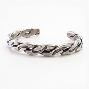 Atq Navajo Stamped Flat Twistedwire Cuff Bracelet  c.1935～