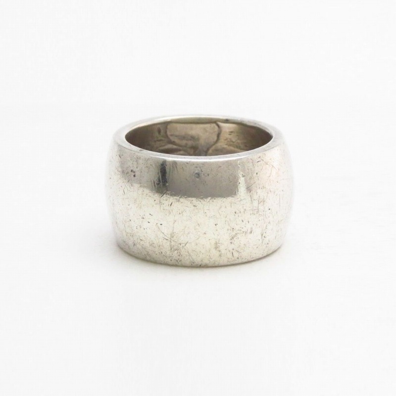 【Bernard Dawahoya】 Hopi Repoused Band Silver Ring  c.1960～