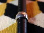 【Bernard Dawahoya】 Hopi Repoused Band Silver Ring  c.1960～