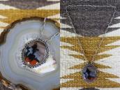 Atq Navajo Handmade Chain w/PetrifiedWood Necklace in 1936