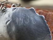 Atq Navajo Handmade Chain w/PetrifiedWood Necklace in 1936