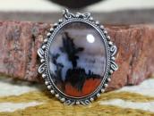 Atq Navajo Handmade Chain w/PetrifiedWood Necklace in 1936