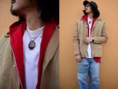 Atq Navajo Handmade Chain w/PetrifiedWood Necklace in 1936