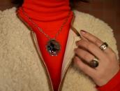 Atq Navajo Handmade Chain w/PetrifiedWood Necklace in 1936