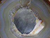 Atq Navajo Handmade Chain w/PetrifiedWood Necklace in 1936