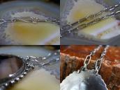 Atq Navajo Handmade Chain w/PetrifiedWood Necklace in 1936