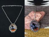 Atq Navajo Handmade Chain w/PetrifiedWood Necklace in 1936