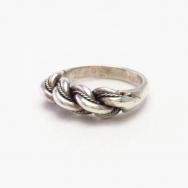 Vintage Mexican Braided Silver Wire Men's Ring  c.1955～