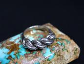 Vintage Mexican Braided Silver Wire Men's Ring  c.1955～