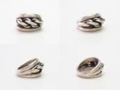 Old Braided & Half-Round Wire 3-Strand Design Ring  c.1970～