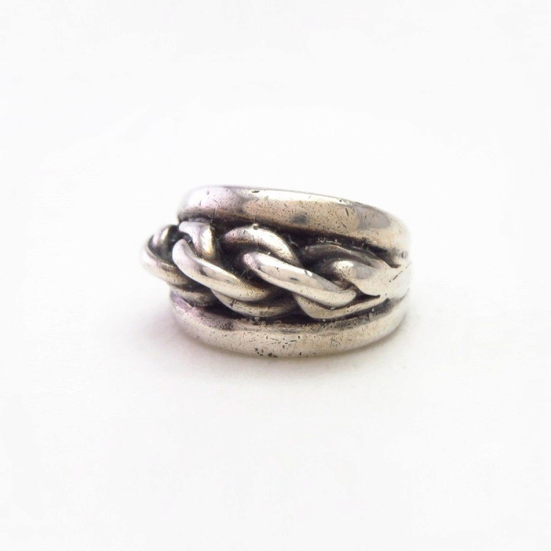 Old Braided & Half-Round Wire 3-Strand Design Ring  c.1970～