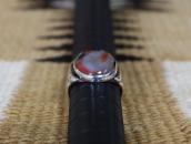 Antique Navajo SplitShank Worn Ring w/PetrifiedWood c.1945～