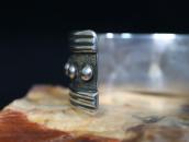 【Frank Patania】7 Persian Turquoise Row Cuff Bracelet  c.1950