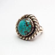 Vintage Split Shank Silver Ring w/TQ  c.1960～