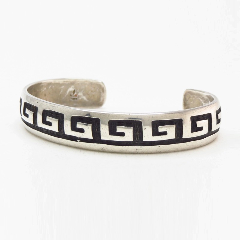 【Bernard Dawahoya】Hopi Flowing Water Overlay Cuff  c.1970～