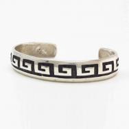 【Bernard Dawahoya】Hopi Flowing Water Overlay Cuff  c.1970～