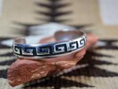 【Bernard Dawahoya】Hopi Flowing Water Overlay Cuff  c.1970～