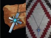 Attributed to【Mark Chee】Navajo Slv CrossTop Necklace c.1960～