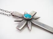 Attributed to【Mark Chee】Navajo Slv CrossTop Necklace c.1960～