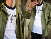 Antique Navajo Deep Stamped Silver Cross Fob Necklace c.1925