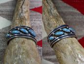 Vtg Navajo High Grade #8 Turquoise Row Cuff Bracelet c.1960～