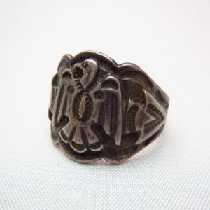 Antique Thunderbird stamped Silver Ring  c.1940