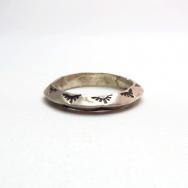 OLDPAWN Triangle wire Stamped Silver Ring