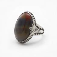 Attr. to【C.G.Wallace T.P.】PetrifiedWood Men's Ring  c.1940