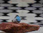 Vintage Navajo Gem Quality Turquoise Ring in Silver  c.1960