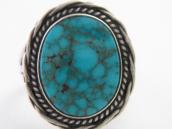 Vintage Navajo Gem Quality Turquoise Ring in Silver  c.1950～
