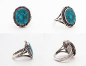 Vintage Navajo Gem Quality Turquoise Ring in Silver  c.1950～