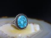 Vintage Navajo Gem Quality Turquoise Ring in Silver  c.1950～