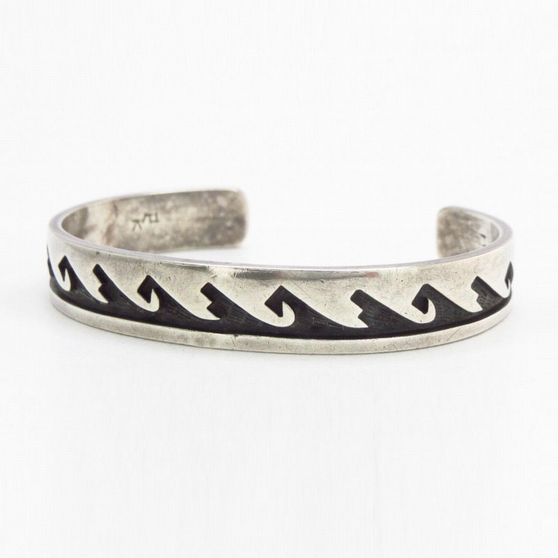 【Hopi Crafts】 Vintage Flowing Water Overlay Cuff  c.1960～