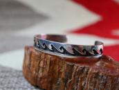 【Hopi Crafts】 Vintage Flowing Water Overlay Cuff  c.1960～